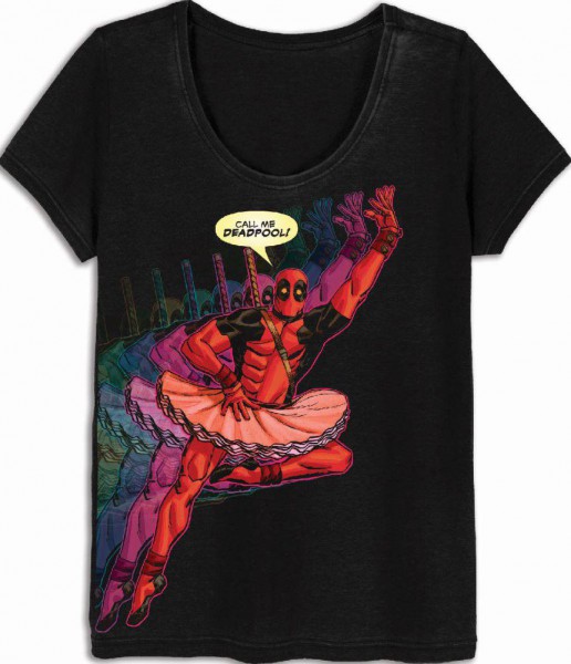 Marvel - T-Shirt Deadpool / Dancer - Girlie "L": Cotton Division