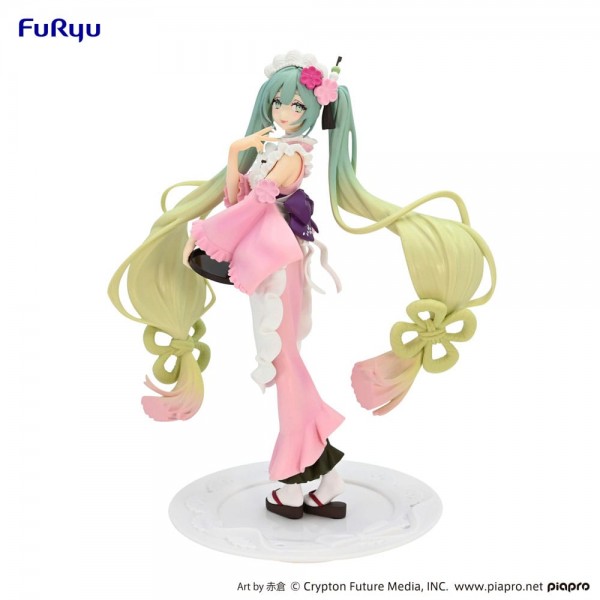 Hatsune Miku Exceed Creative - Matcha Green Tea Parfait Statue Cherry Blossom Ver.: Furyu