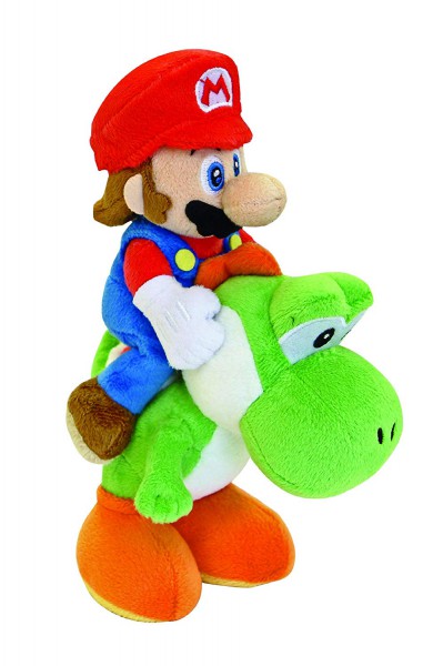 Nintendo Mario auf Yoshi Plüschfigur 22cm