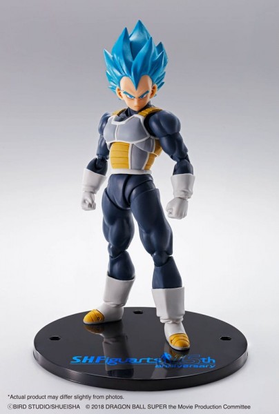 Dragon Ball Super: Super Hero - Vegeta Super Saiyan Blue Actionfigur / S.H. Figuarts - 15th Annivers