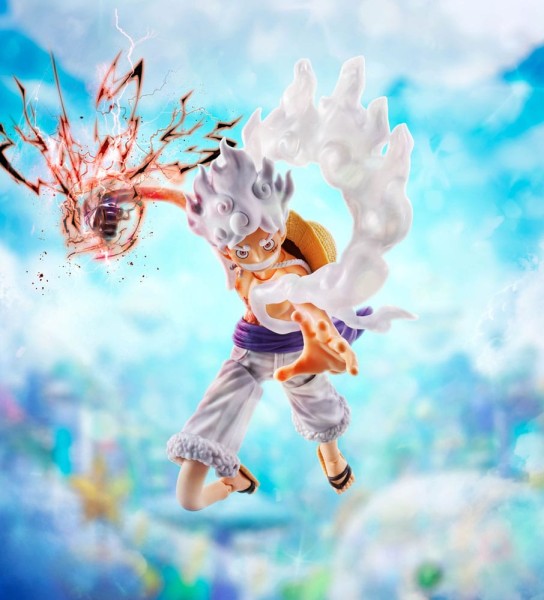 One Piece - Gear 5 Luffy Actionfigur / S.H.Figuarts - -Future Island Egghead-: Tamashii Nations