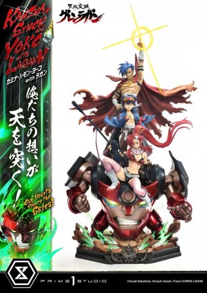 Gurren Lagann Ultimate - Kamina, Simon & Yoko with Lagann Statue / Premium Masterline Series: Prime