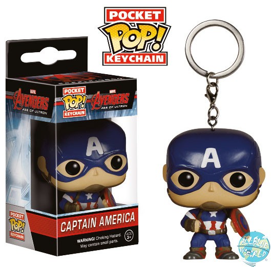 Avengers Age of Ultron Funko POP! Vinyl Schlüsselanhänger Captain America 4 cm