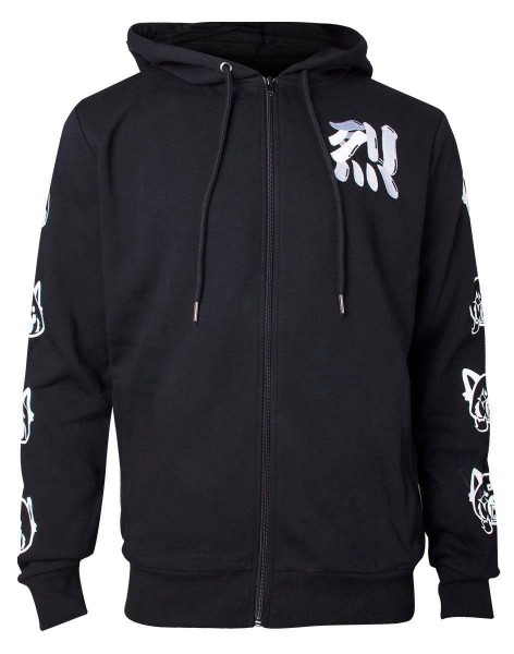 Aggretsuko - Kapuzenjacke Größe XL / Motiv Sleeve Faces: Difuzed