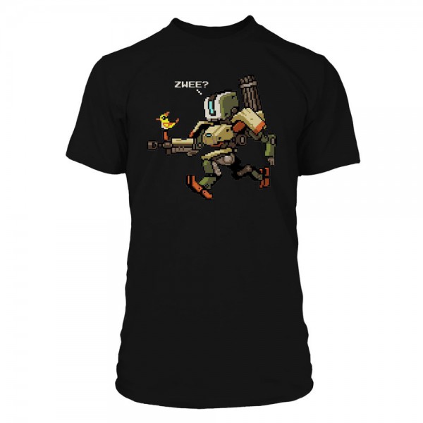 Overwatch - T-Shirt / 16-Bit Bastion Sprite - Unisex "M": Cotton Division