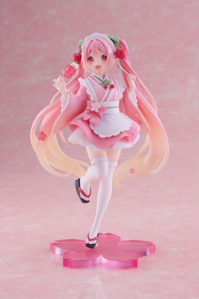 Hatsune Miku - Hatsune Miku Figur / Newley Written Sakura Miku Japanese Cafe Ver. : Taito