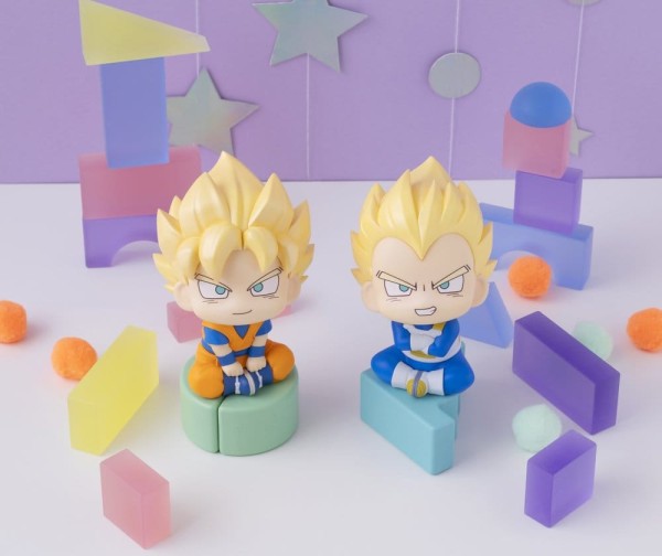 Dragon Ball - Super Saiyan Son Goku (mini) & Super Saiyan Vegeta Figuren / DAIMA Look Up (mini) (wit