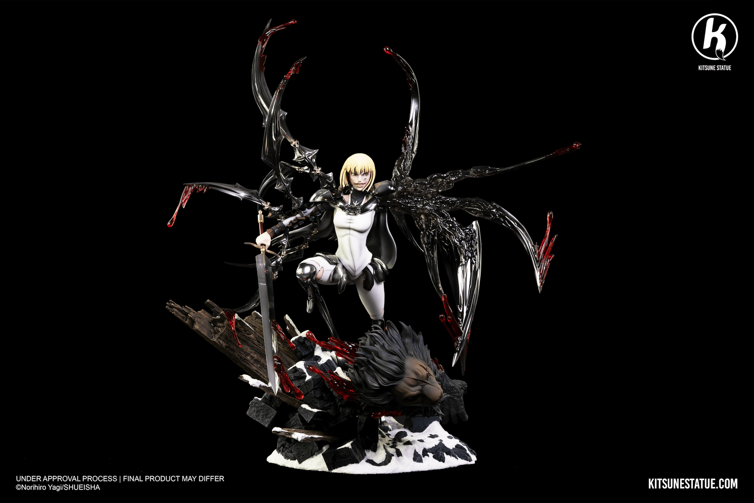Claymore Clare Vs RigaldoStatue Allblue World Anime Figuren 