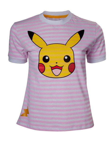 Pokemon - T-Shirt / Pikachu Striped - Girlie "XL": Difuzed