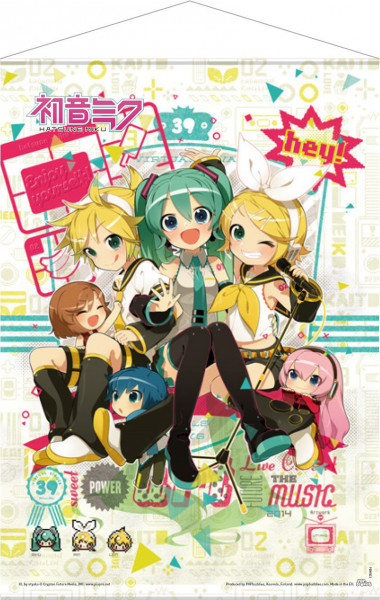 Vocaloid - Hey! Piapro Characters Wallscroll: POPbuddies