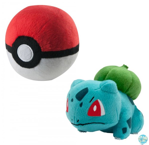 Pokemon - Bisasam mit Pokeball Plüschfigur: Tomy