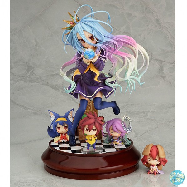 No Game No Life - Shiro mit Chibi Sora, Izuna, Jibril und Steph Statue [NEUAUFLAGE]: Phat!