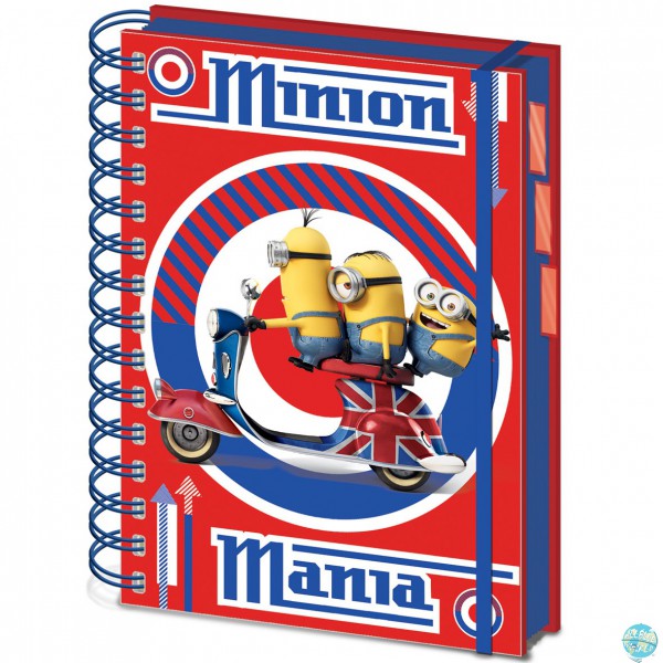 Minions Pyramide Notizbuch A5 British Mod Red