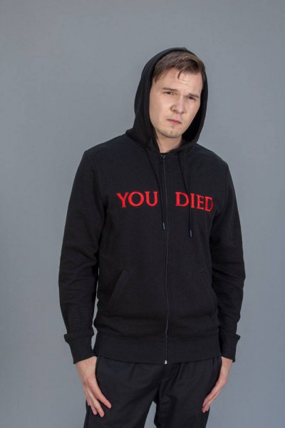 Dark Souls - Hoody mit Reißverschluß / YOU DIED - Unisex S: Level Up Wear