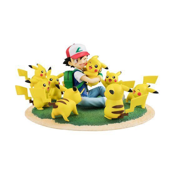 Pokemon - Ash & Pikachu Statue / G.E.M. Series - Lots of Pikachu Version: MegaHouse