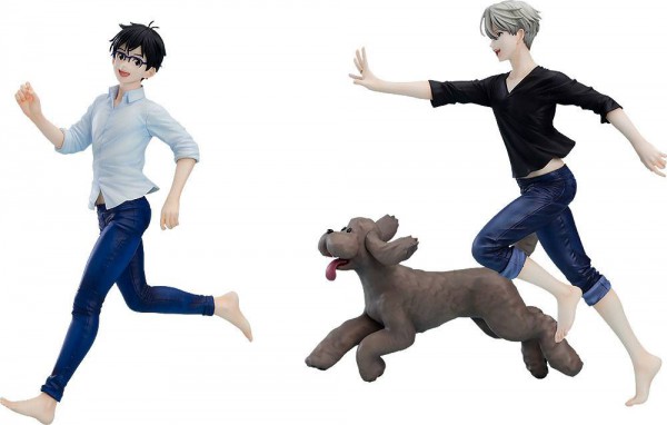 Yuri!!! on Ice - Yuri, Victor & Makkachin Statue: Good Smile Company