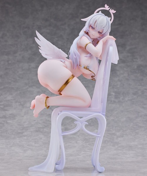 Original Character - Pure White Angel-chan Statue / Tapestry Set Edition: Hotvenus