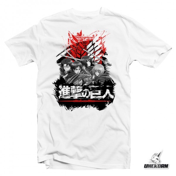 Attack on Titan - T-Shirt / Deffenders - Unisex L: Unekorn