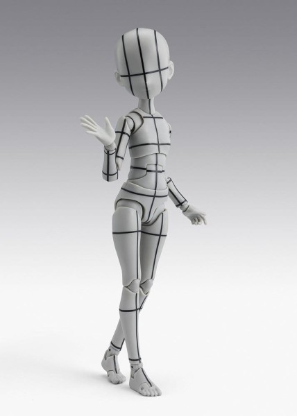 Original Character - Body-Chan Actionfigur / S.H.Figuarts - Ken Sugimori - Edition -Wireframe- (Gray