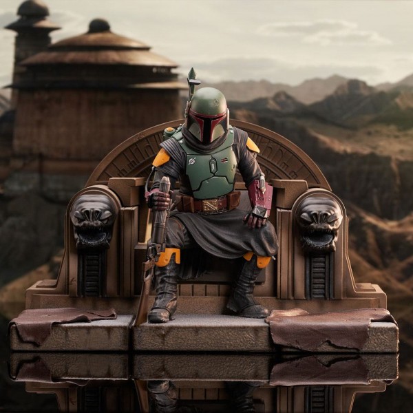 Star Wars The Book of Boba Fett - Boba Fett on Throne Statue: Gentle Giant