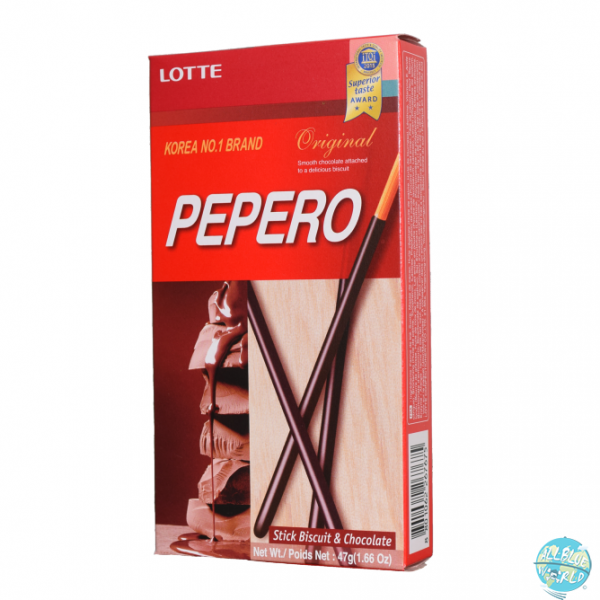 LOTTE - Pepero Original - Gebäckstange mit Schokolade 47g