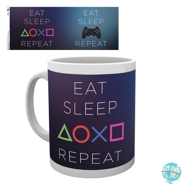 Sony PlayStation - Tasse - Eat Sleep Repeat: GYE