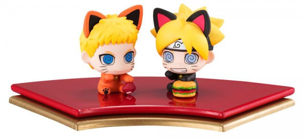 Boruto - Sammelfiguren 2er-Pack / Petit Chara Land - Oyako Manekineko Dattebasa!: MegaHouse