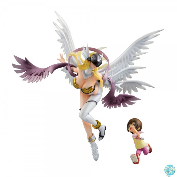 Digimon Adventure MegaHouse G.E.M. Serie PVC Statue Angewomon & Kari 19cm