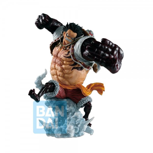 One Piece - Gear 4 Bounceman Ruffy Figur / Ichibansho [BESCHÄDIGTE VERP.]: Bandai Ichibansho