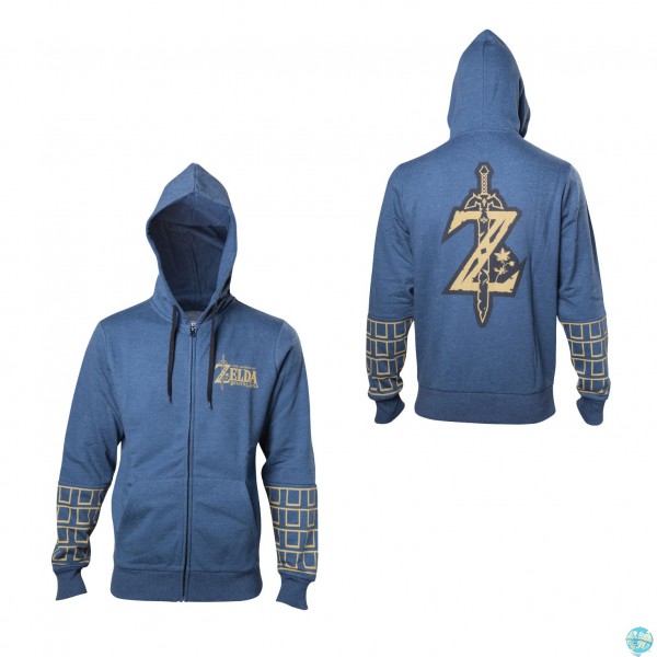 The Legend of Zelda Breath of the Wild - Kapuzenpullover mit Reißverschluß Gr. S-XL: Bioworld