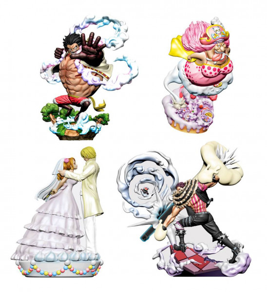 One Piece - Minifiguren 4er-Set / Log Box - Birth Whole Cake Island Version: MegaHouse