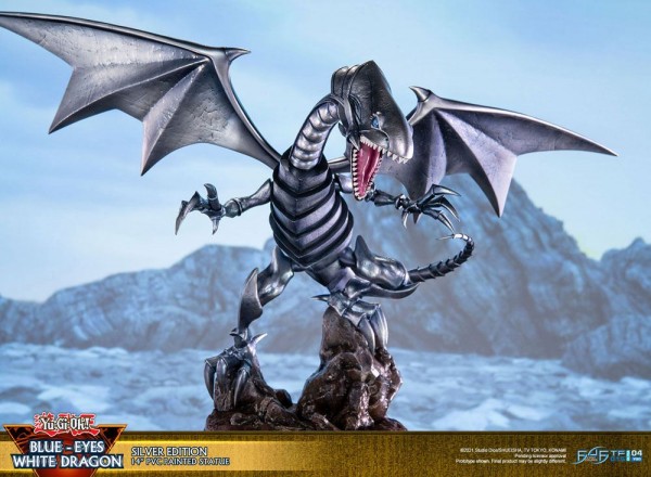 Yu-Gi-Oh! - Blue-Eyes White Dragon Statue / Silver Edition: First 4 Figures