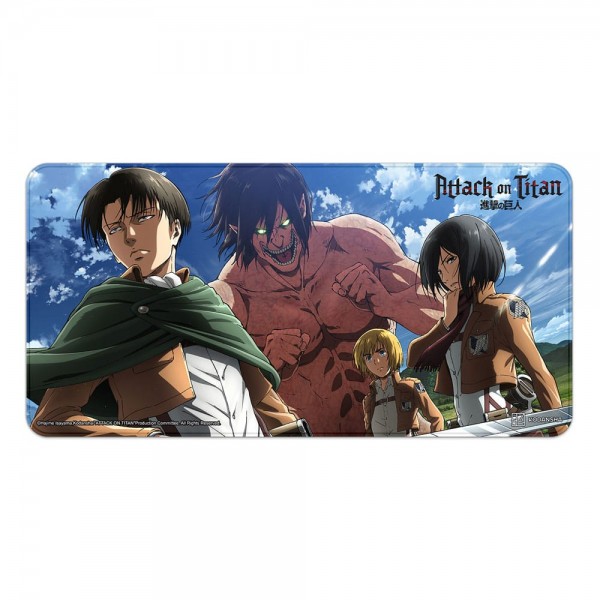 Attack on Titan - XXL Mousepad Eren, Mikasa, Armin, Levi: Sakami Merchandise