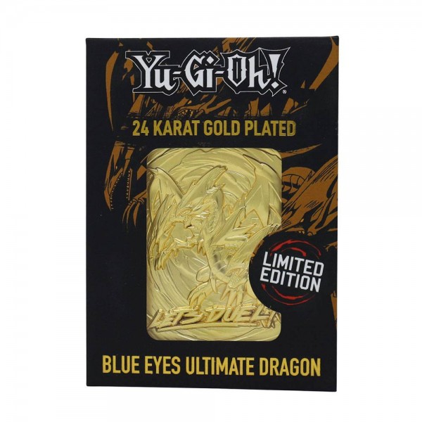 Yu-Gi-Oh! - Blue Eyes Ultimate Dragon Karte / Replika (vergoldet): FaNaTik