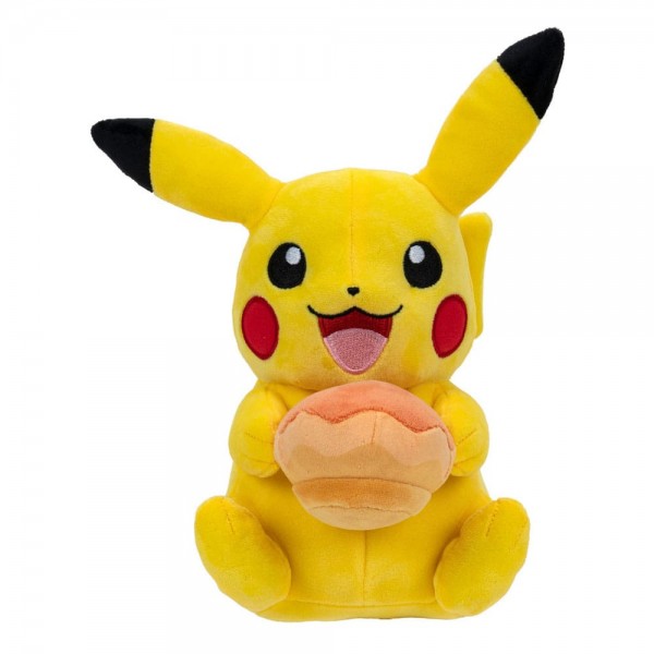 Pokémon - Plüschfigur Pikachu with Pecha Poké Puff (Orange) Accy: Jazwares