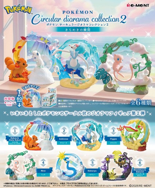 Pokémon - Minifiguren Display (6) / Circular Diorama Collection 2: Re-Ment