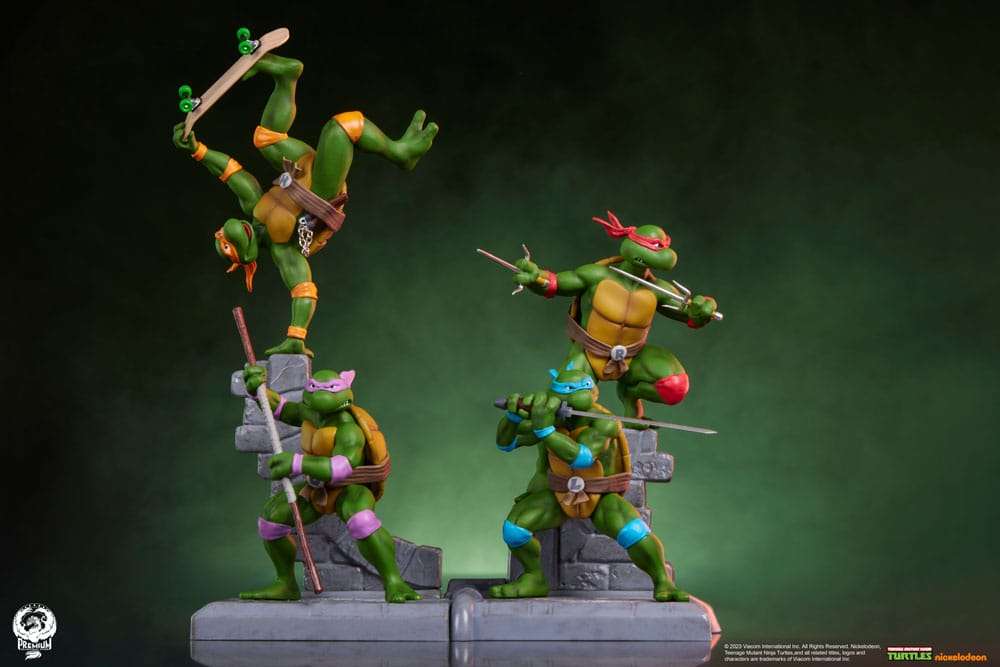 Tartarughe Ninja Set Collezione Retro 4 Figure - Anni '90 - Leonardo, Donatello, Raffaello, Michelangelo - Comansi