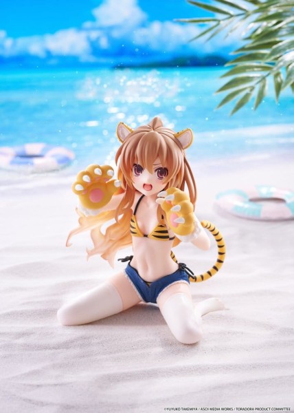 Toradora! - Taiga Aisaka Statue / Desktop Cute (Tiger Costume Swimwear Ver.): Taito Prize