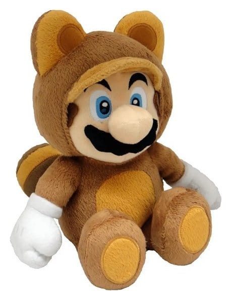 Super Mario - Tanooki Mario Plüschfigur: Sanei