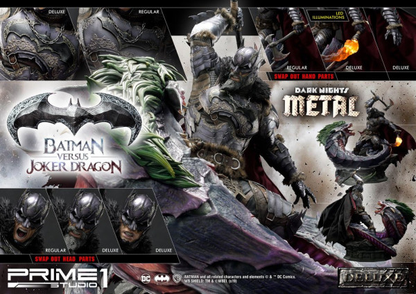 Dark Nights: Metal - Batman Versus Joker Dragon Statue / Deluxe Version: Prime 1 Studio
