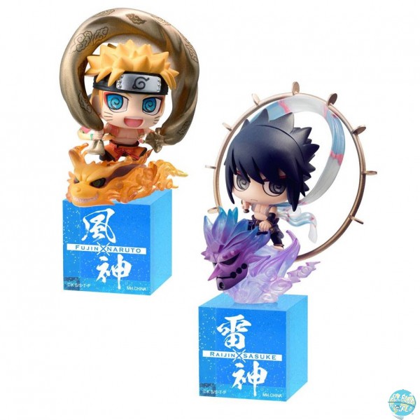 Naruto Shippuuden - Fujin & Raijin Minifiguren 2er-Pack - Petit Chara Land: MegaHouse