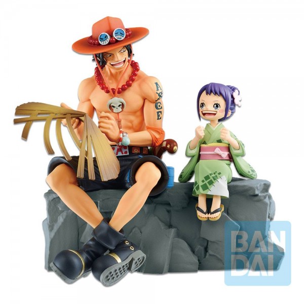 One Piece - Ace & Otama Figur / Ichibansho: Bandai