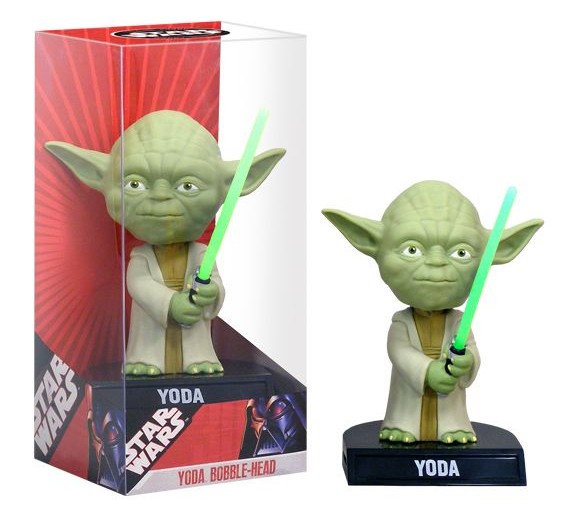 Star Wars - Yoda Wackelkopf-Figur - Wacky Wobbler [BESCHÄDIGTE VERP.]: Funko