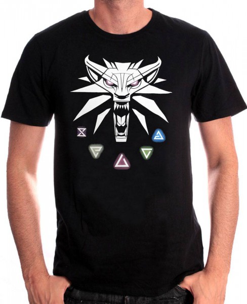 Witcher - T-Shirt / The Witcher 3 - Unisex "M": Cotton Division