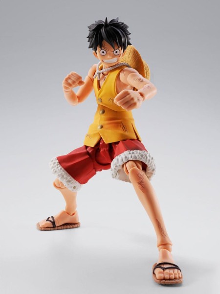 One Piece - Monkey D. Luffy Actionfigur / S.H.Figuarts - Marineford Version: Tamashii Nations