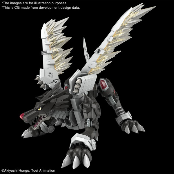 Digimon - Metal Garurumon Model-Kit / Figure-rise Standard Amplified - Black Version: Bandai Spirits