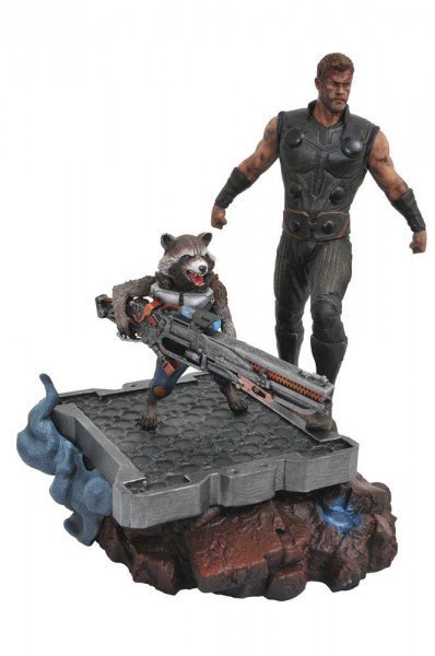 Avengers Infinity War - Thor & Rocket Raccoon Statue / Marvel Premier Collection: Diamond Select