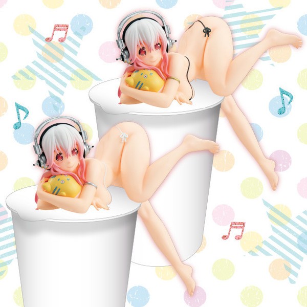 Suoer Sonico - Sonico Noodle Stopper Figur / Rinyaa Aru! White Version: FuRyu