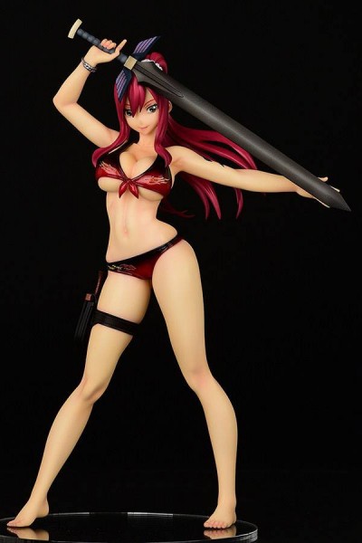 Fairy Tail - Erza Scarlet Statue / Swimwear Gravure Style Fire Version :Orca Toys