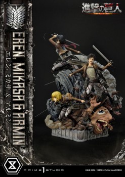 Attack on Titan - Eren, Mikasa, & Armin Statue / Ultimate Premium Masterline: Prime 1 Studio Attack on Titan - Eren, Mikasa, & Armin Statue / Ultimate Premium Masterline: Prime 1 Studio